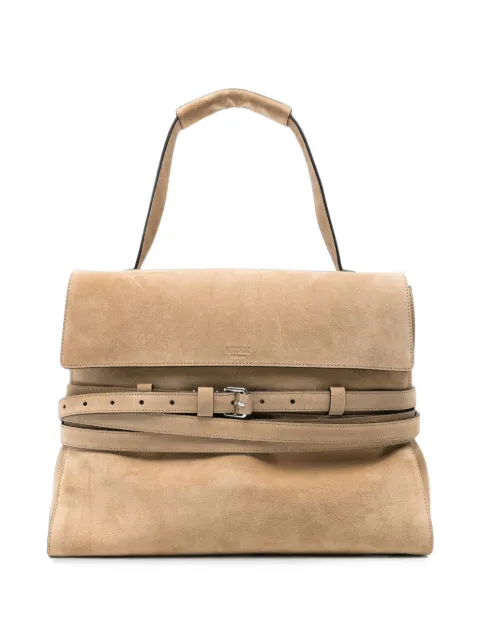 Moschino belted suede tote bag
