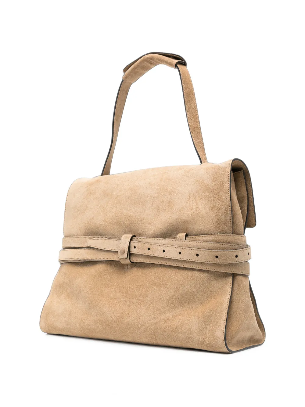 Moschino Suède shopper met riem Beige