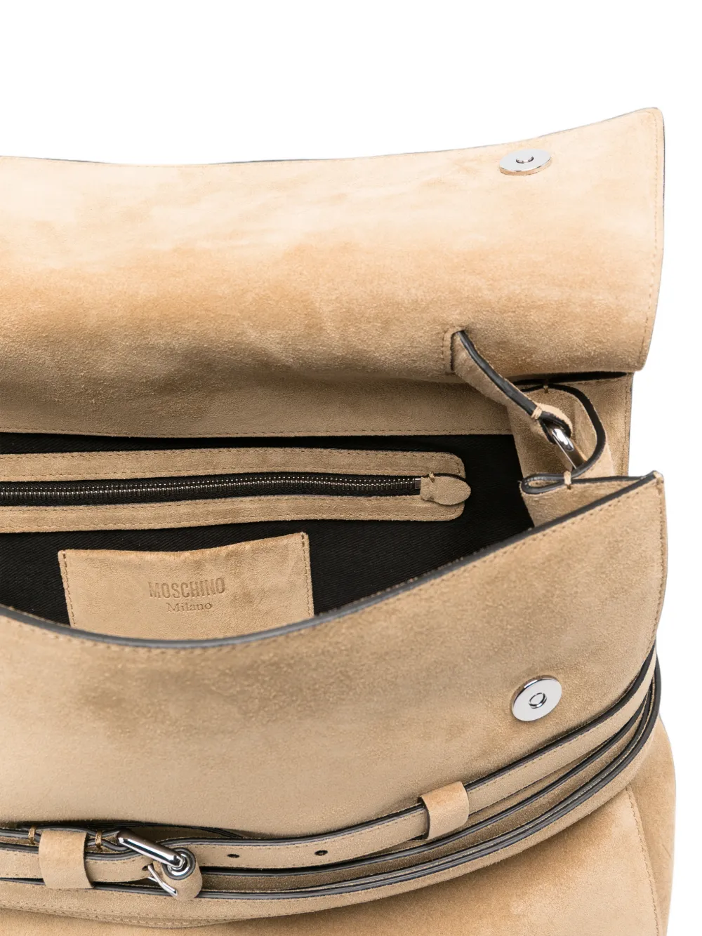 Moschino Suède shopper met riem Beige