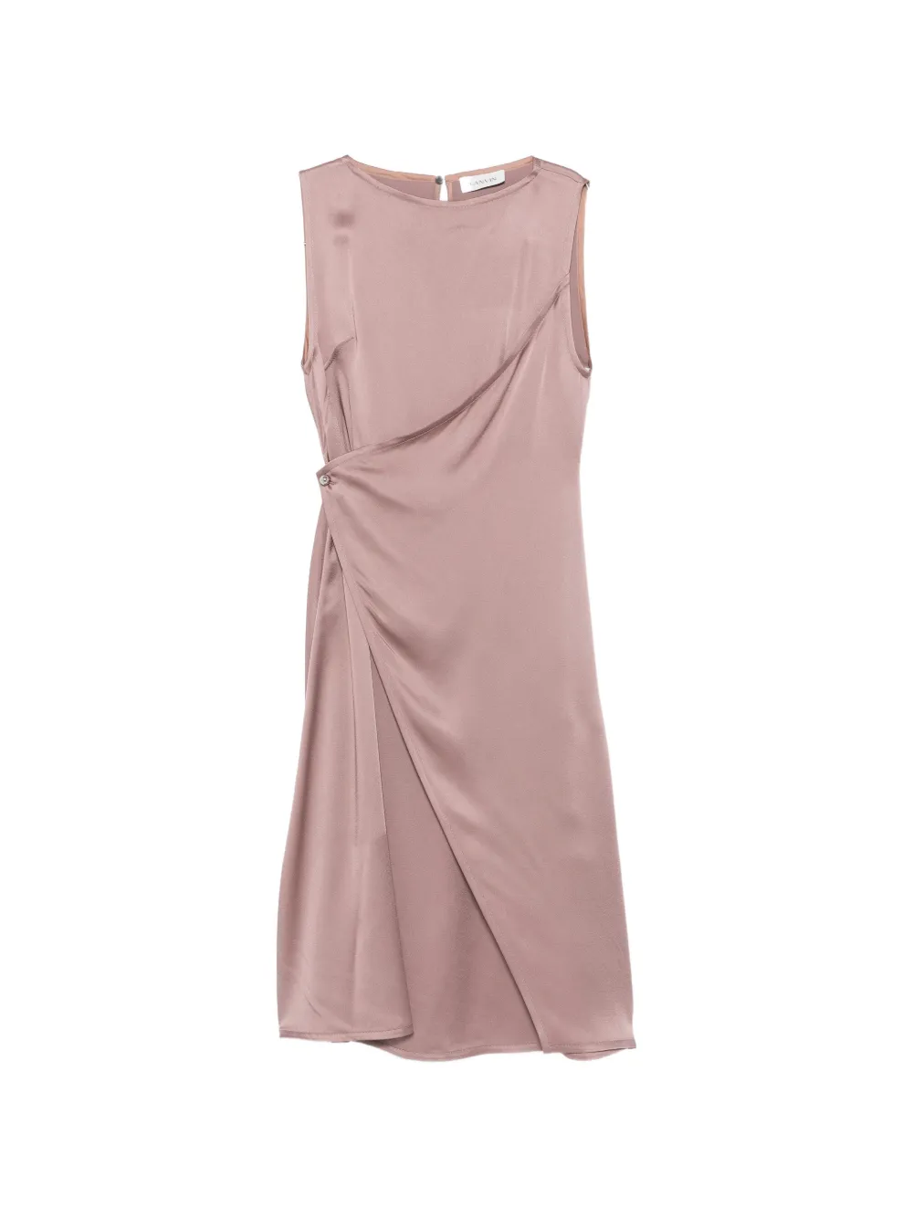 Lanvin sleeveless wrap-effect midi dress