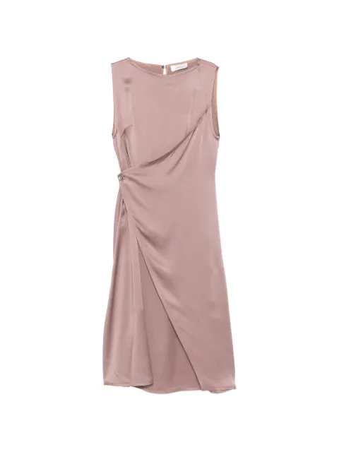 Lanvin sleeveless wrap-effect midi dress