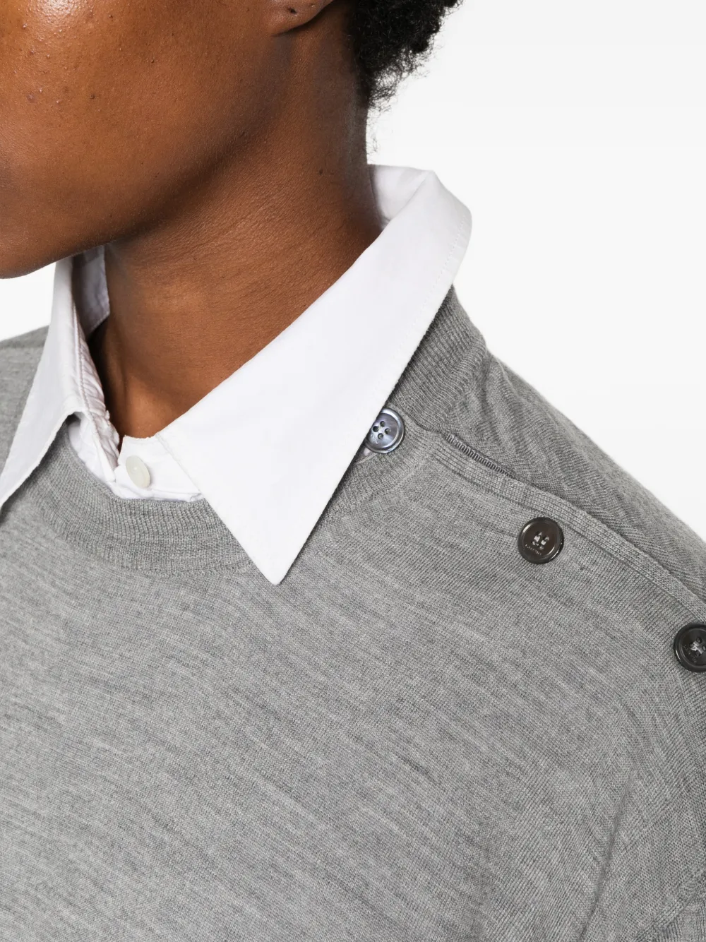 Lanvin button-shoulder sweater Grijs