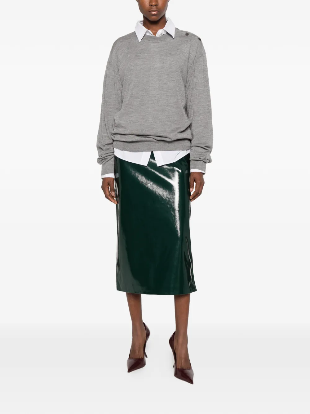 Lanvin button-shoulder sweater Grijs