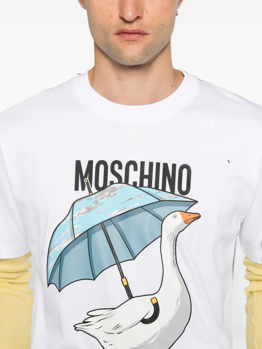 Moschino T-shirt met logoprint Wit