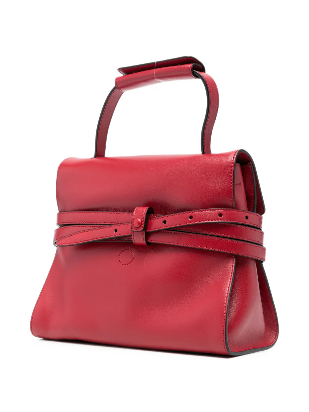 Moschino Leren shopper met riem-detail Rood