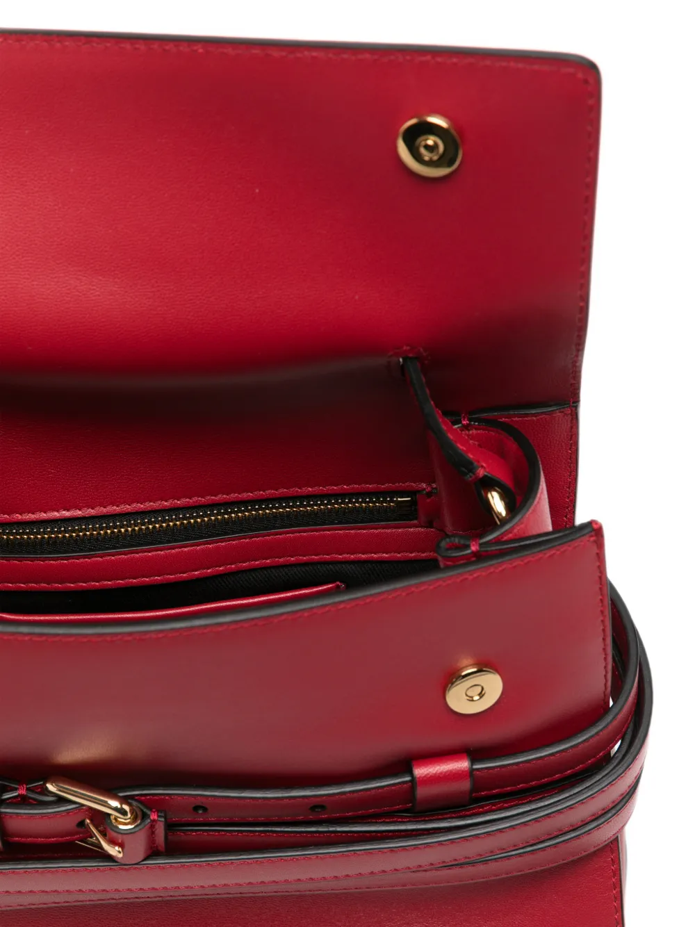 Moschino Leren shopper met riem-detail Rood