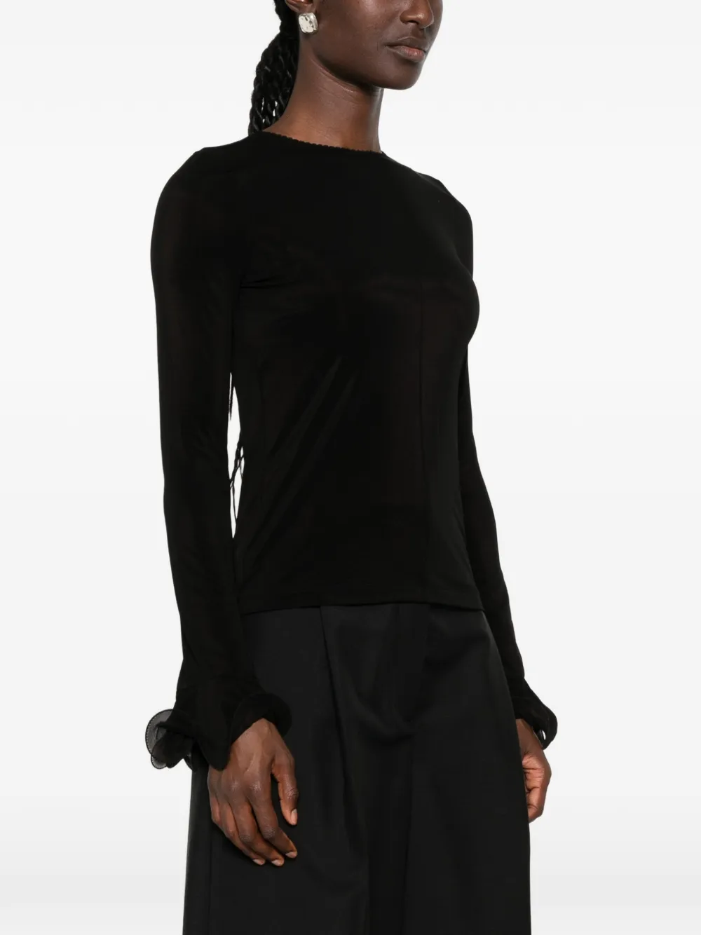 Moschino Top met ruches Zwart