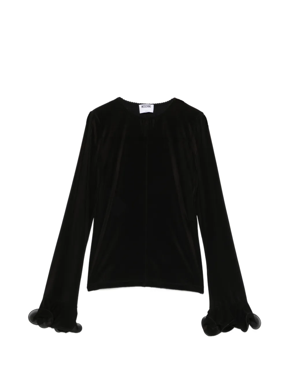Moschino ruffled long-sleeve top - Nero