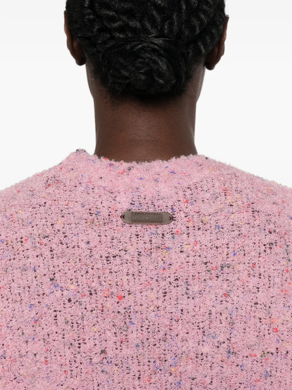 Moschino Teddy Bear bouclé trui van wolblend Roze