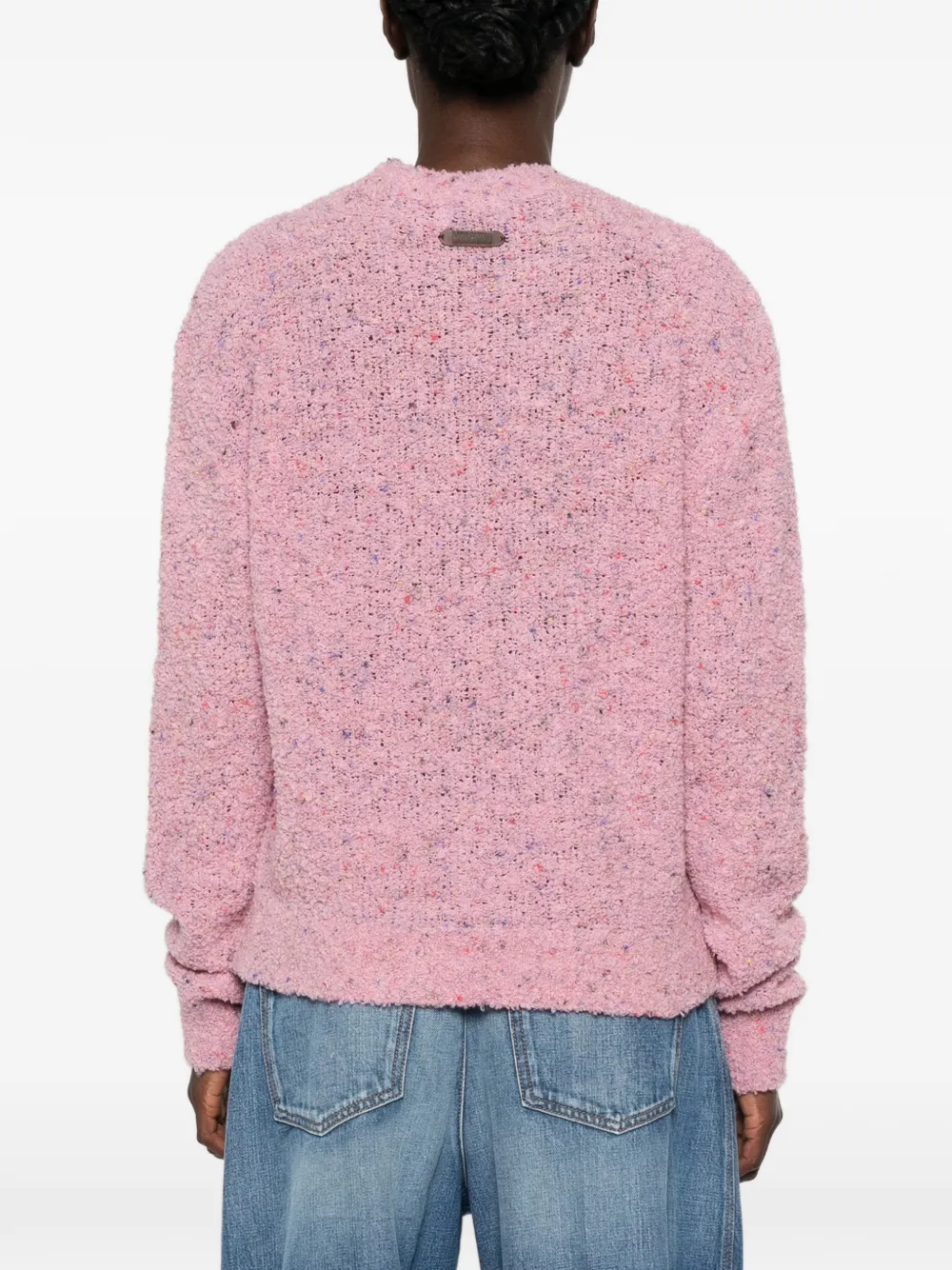 Moschino Teddy Bear bouclé trui van wolblend Roze
