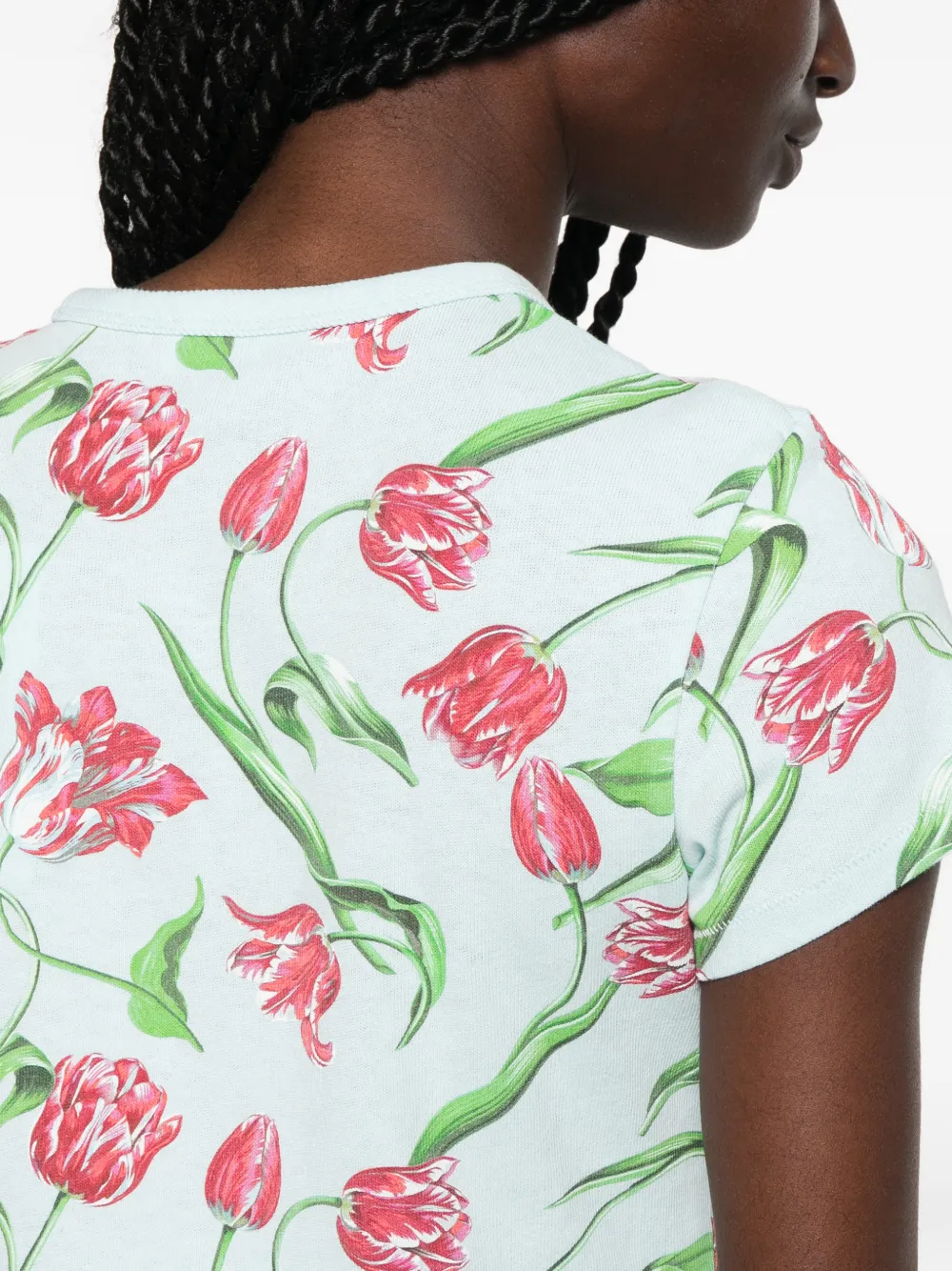 Kenzo T-shirt met bloemenprint Blauw