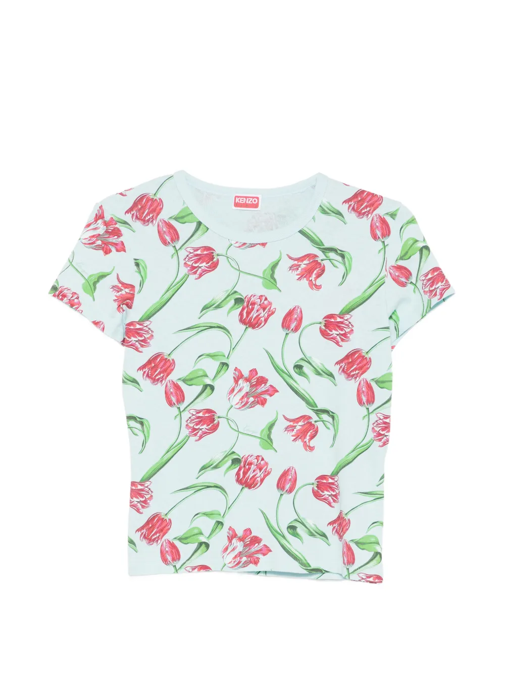 Kenzo floral-print T-shirt - Blu