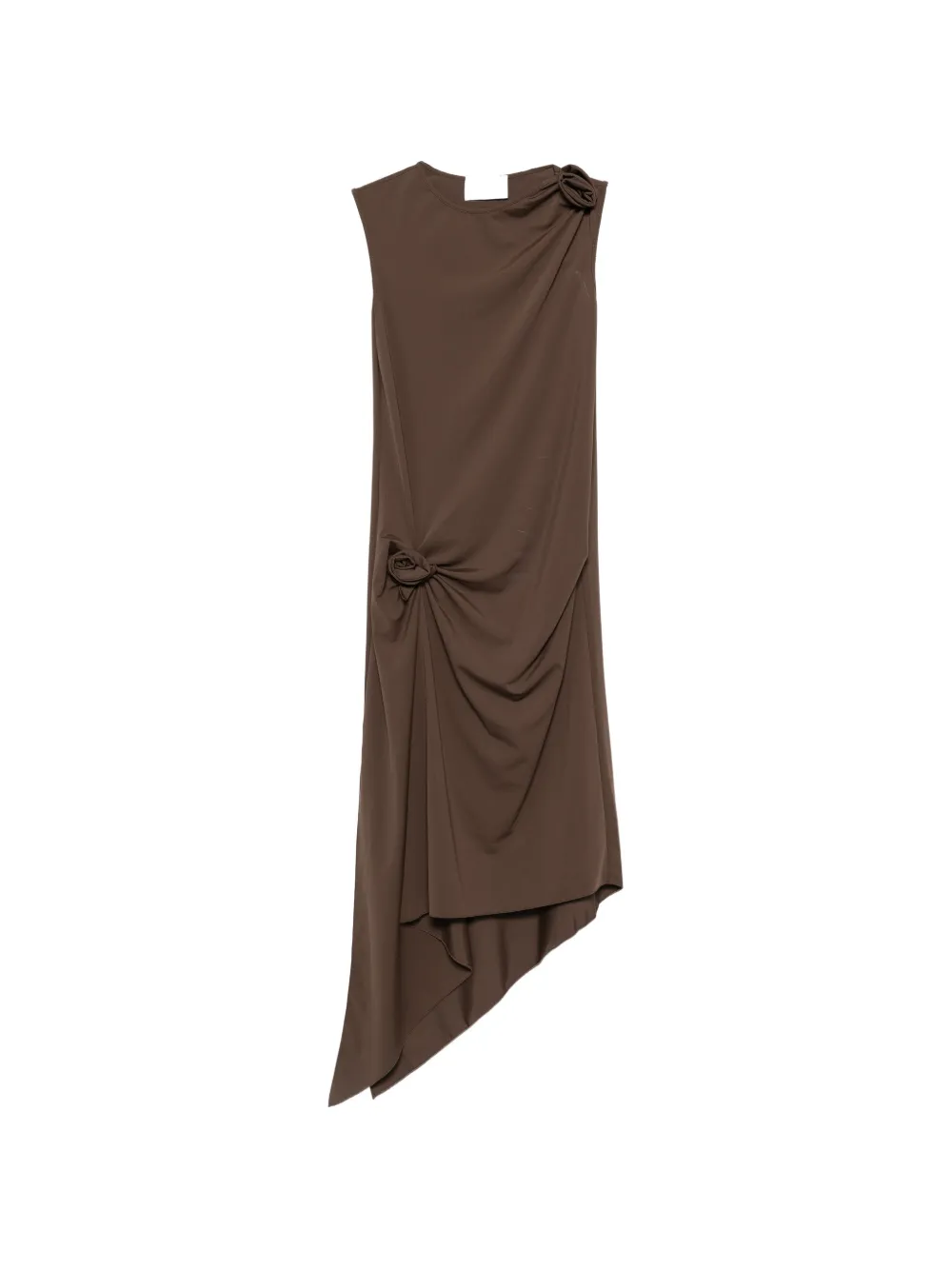 Coperni flower-detail asymmetric midi dress