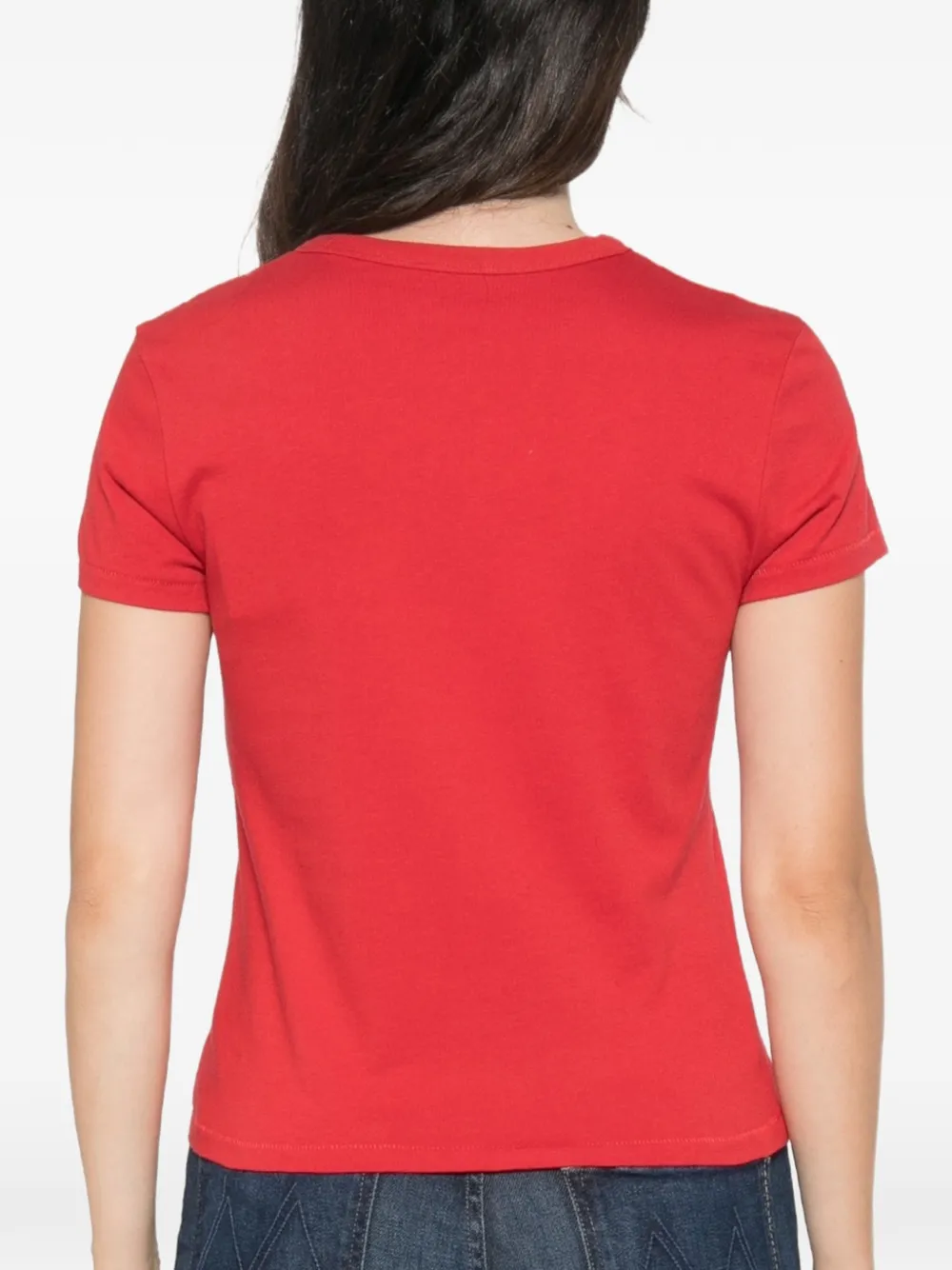 Kenzo T-shirt met geborduurde bloemen Rood