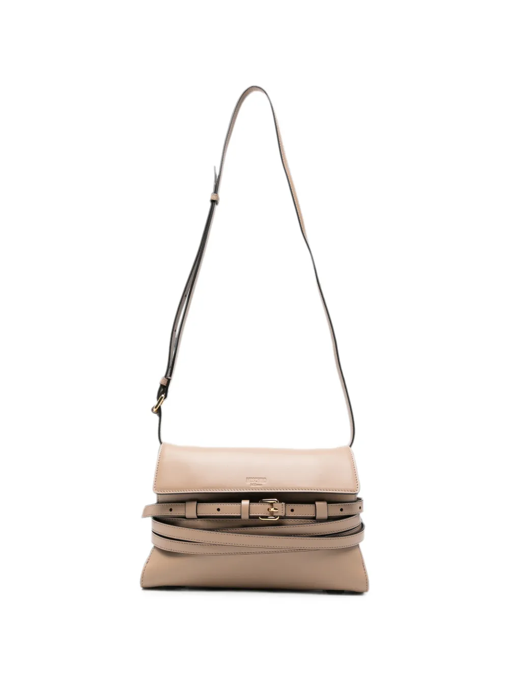 Moschino Tie Me belt-detail shoulder bag - Toni neutri