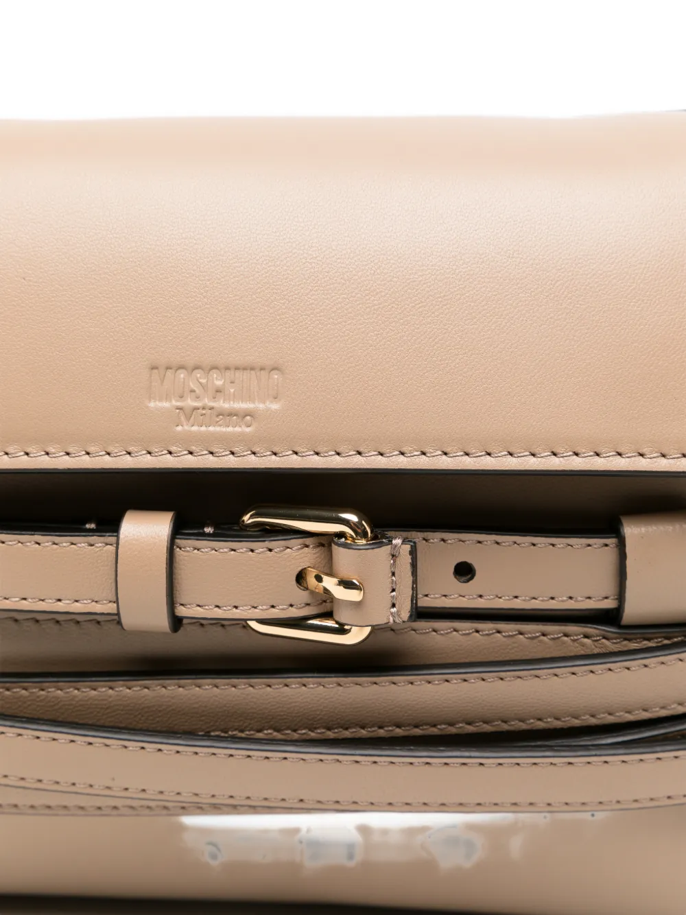 Moschino Tie Me schoudertas met riemdetail Beige