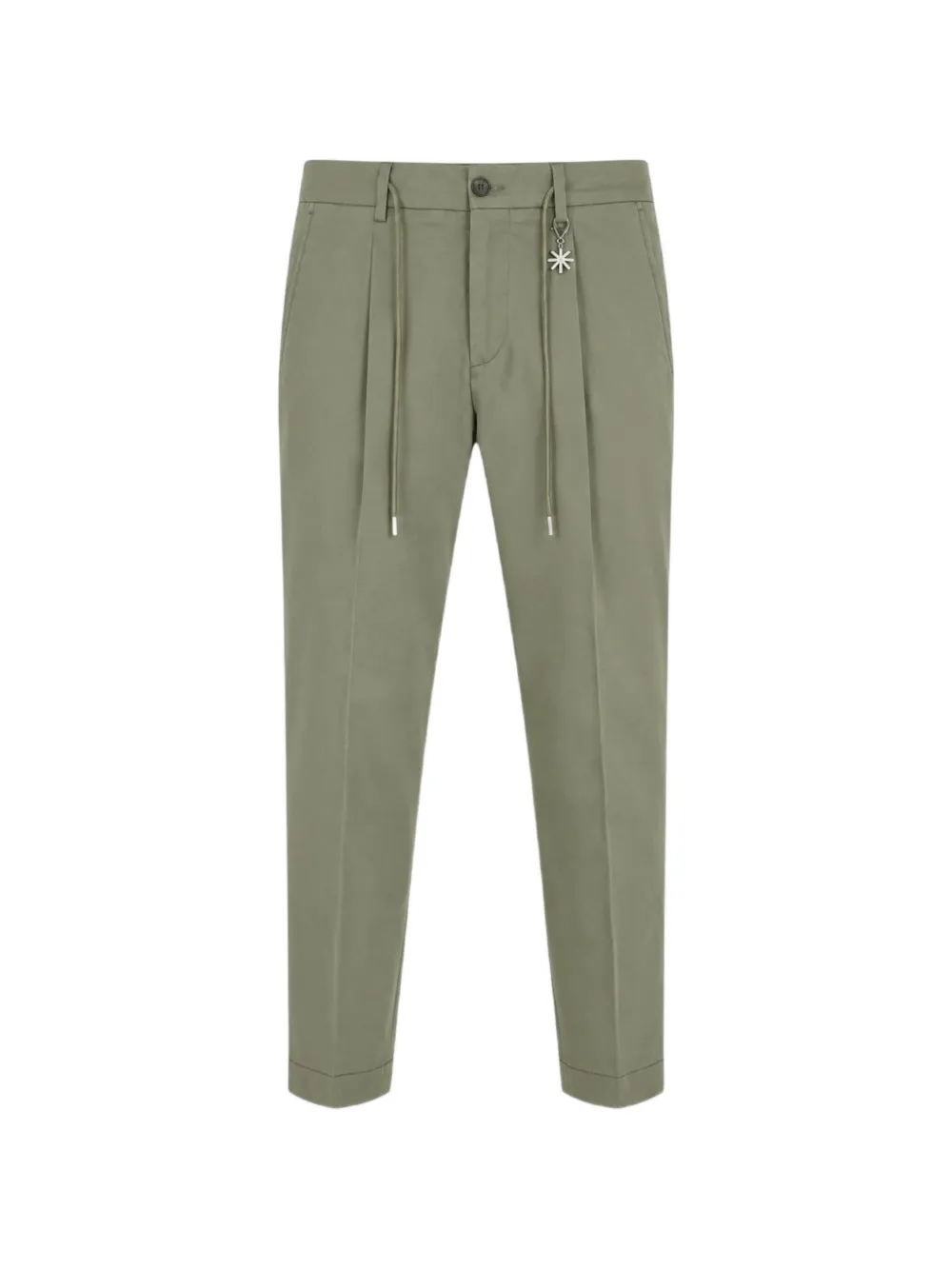 Manuel Ritz pleated drawstring trousers - Verde