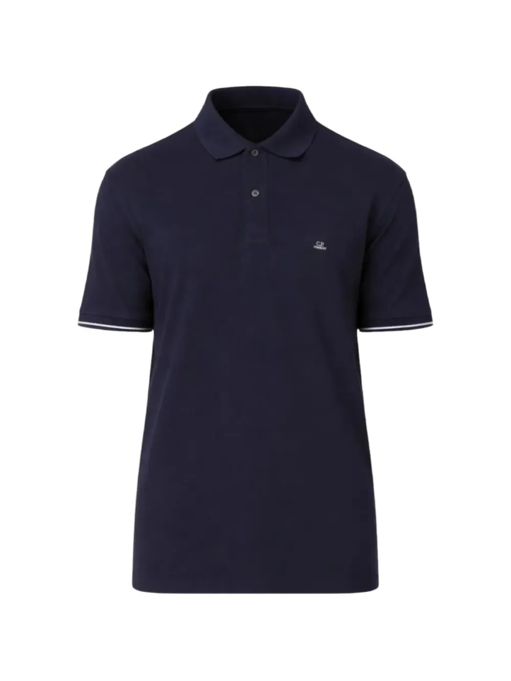 C.P. Company logo-embroidered cotton polo shirt - Blu