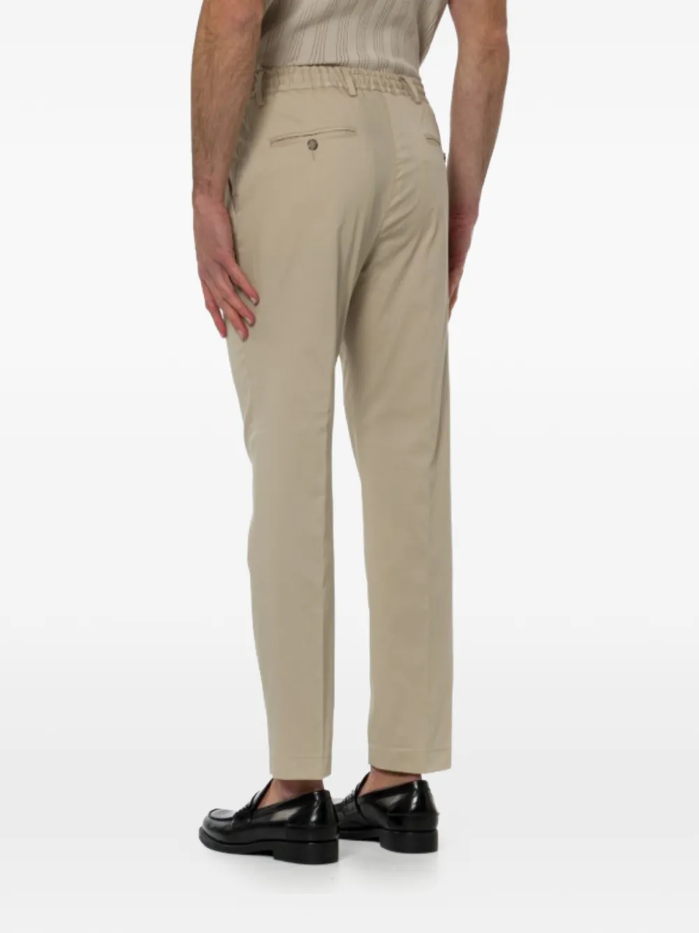 Manuel Ritz Broek met trekkoordtaille Beige