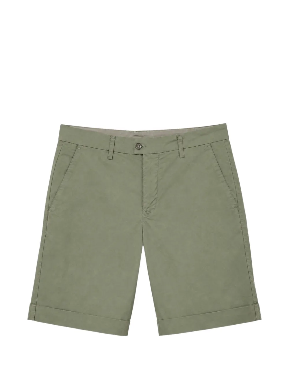 Mason's logo-embroidered turn-up shorts - Verde