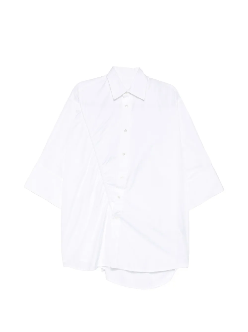 marina yee draped-detail shirt - Bianco