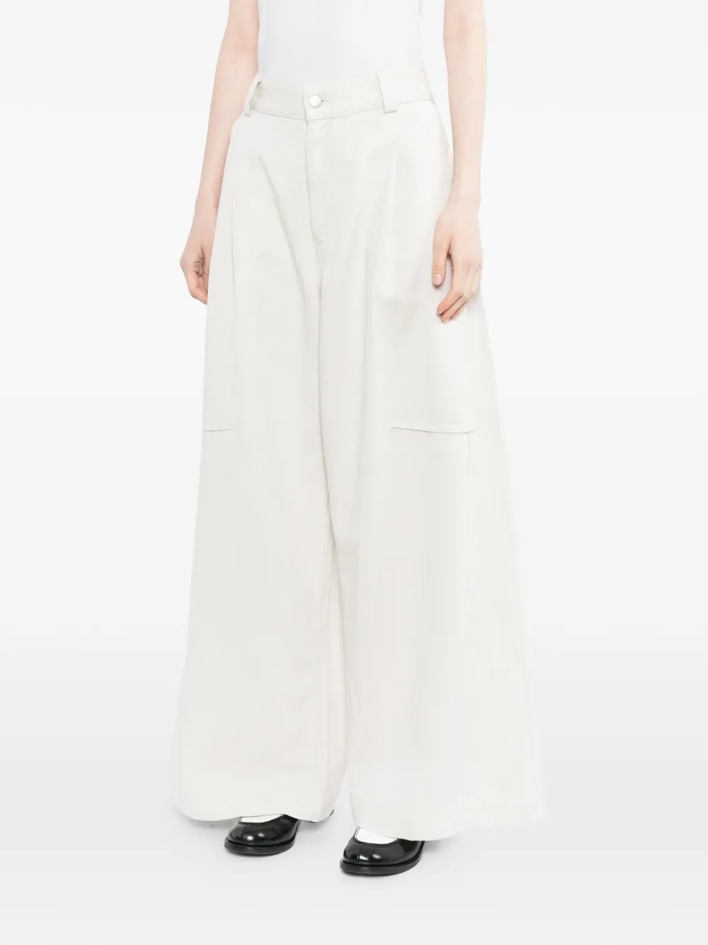 marina yee Jeans met wijde pijpen Beige