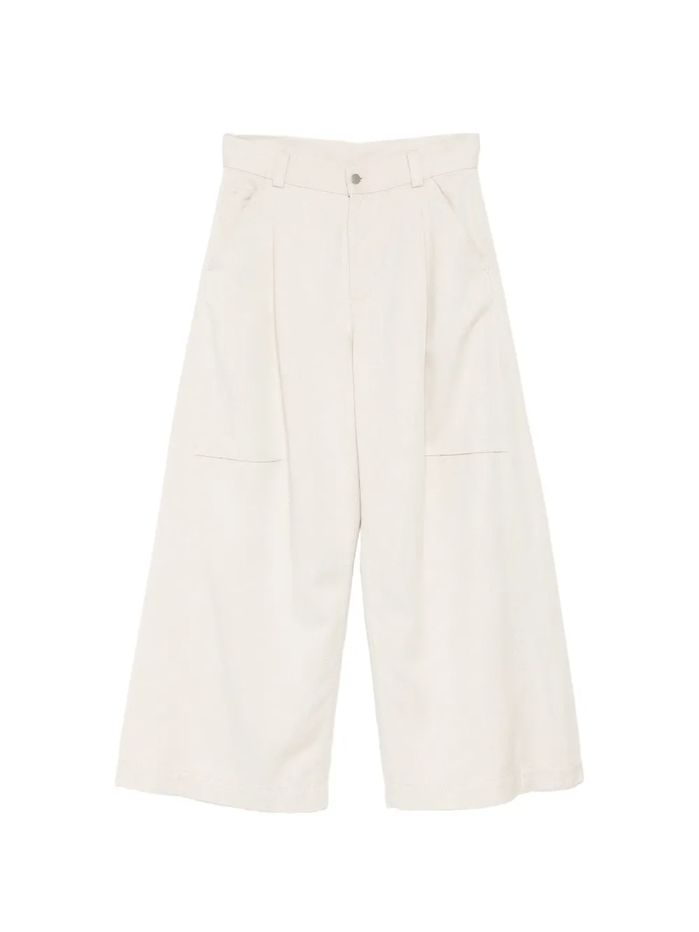 marina yee pleated wide-leg jeans - Toni neutri
