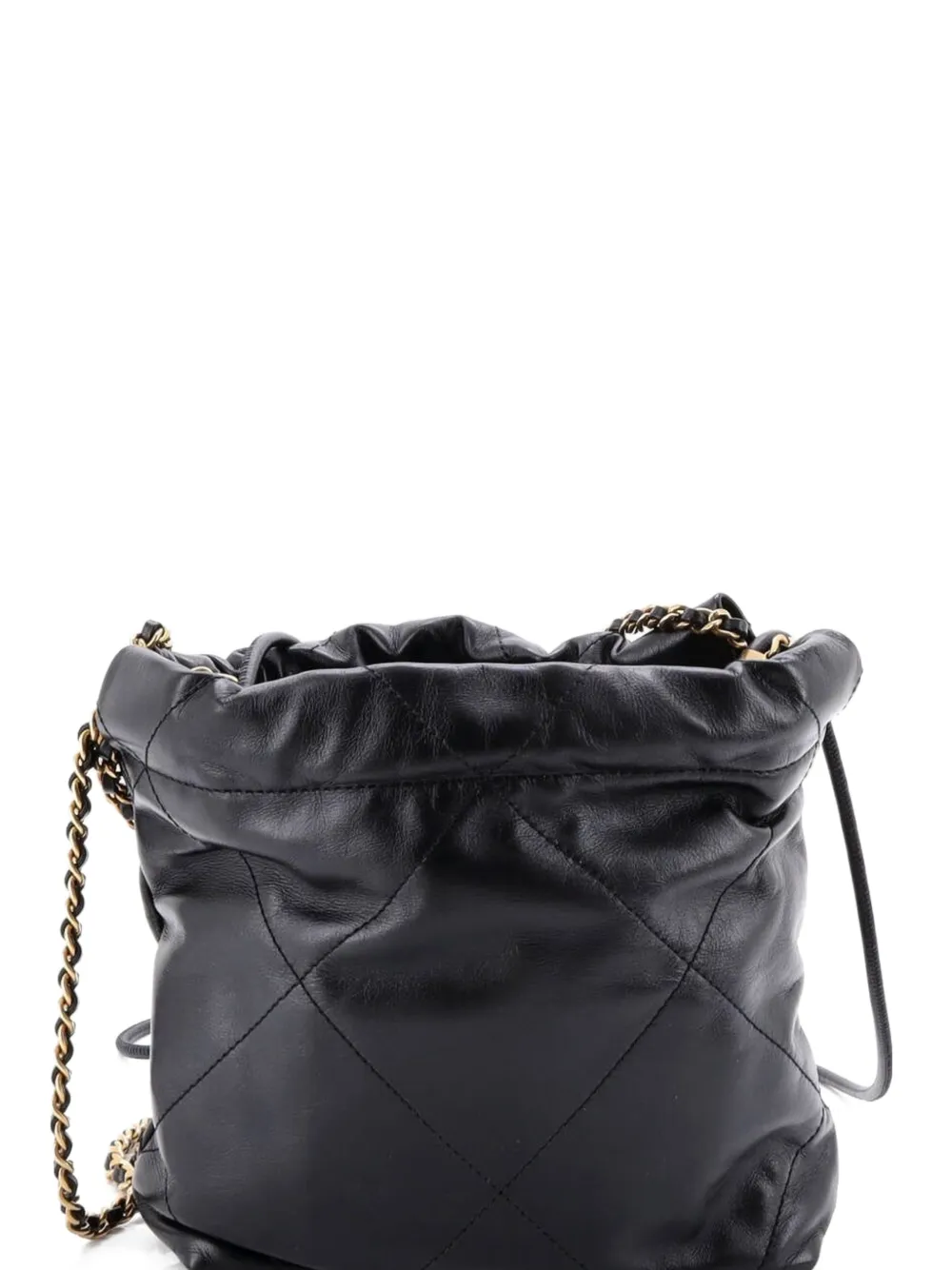 CHANEL Pre-Owned 22 Chain Hobo Quilted Calfskin Mini crossbody bag - Nero