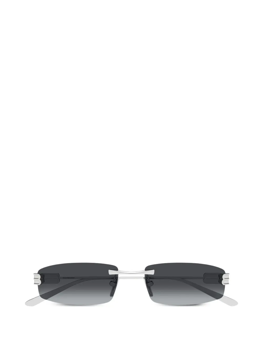 Balenciaga Eyewear Gossip logo-plaque rectangle-frame sunglasses - Silber