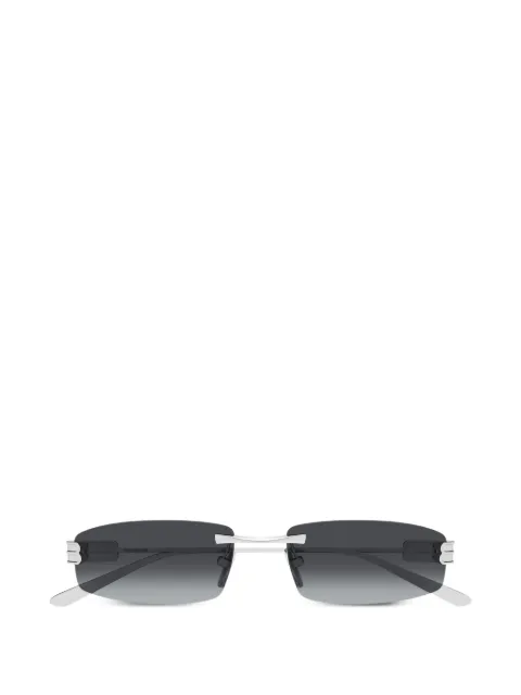 Balenciaga Eyewear Gossip logo-plaque rectangle-frame sunglasses