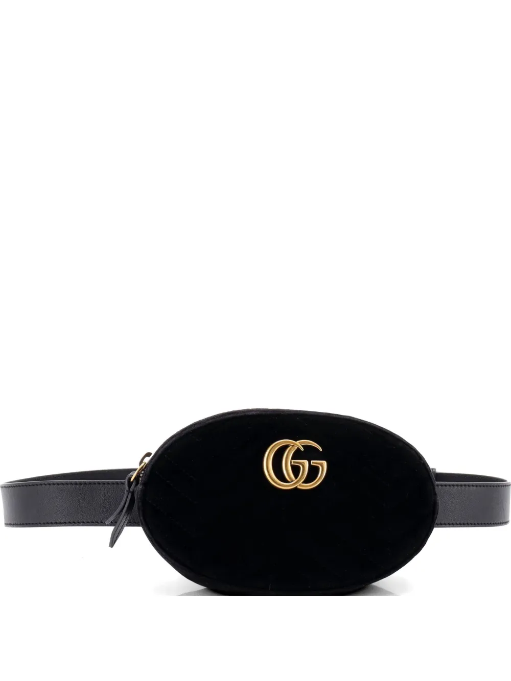 Gucci Pre-Owned GG Marmont Matelasse Velvet belt bag - Nero