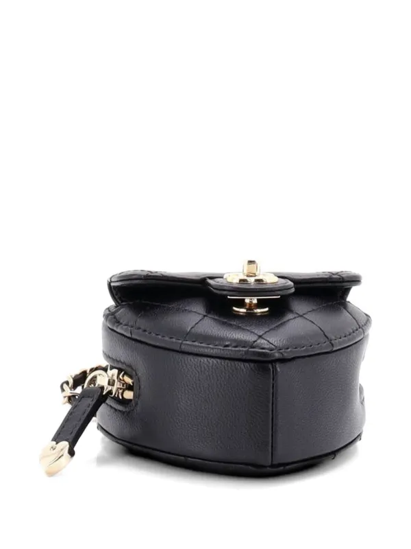 CHANEL Pre-Owned ココマーク イン ラブハート チェーン ネックレス