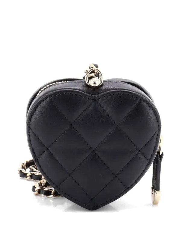 CHANEL Pre-Owned ココマーク イン ラブハート チェーン ネックレス