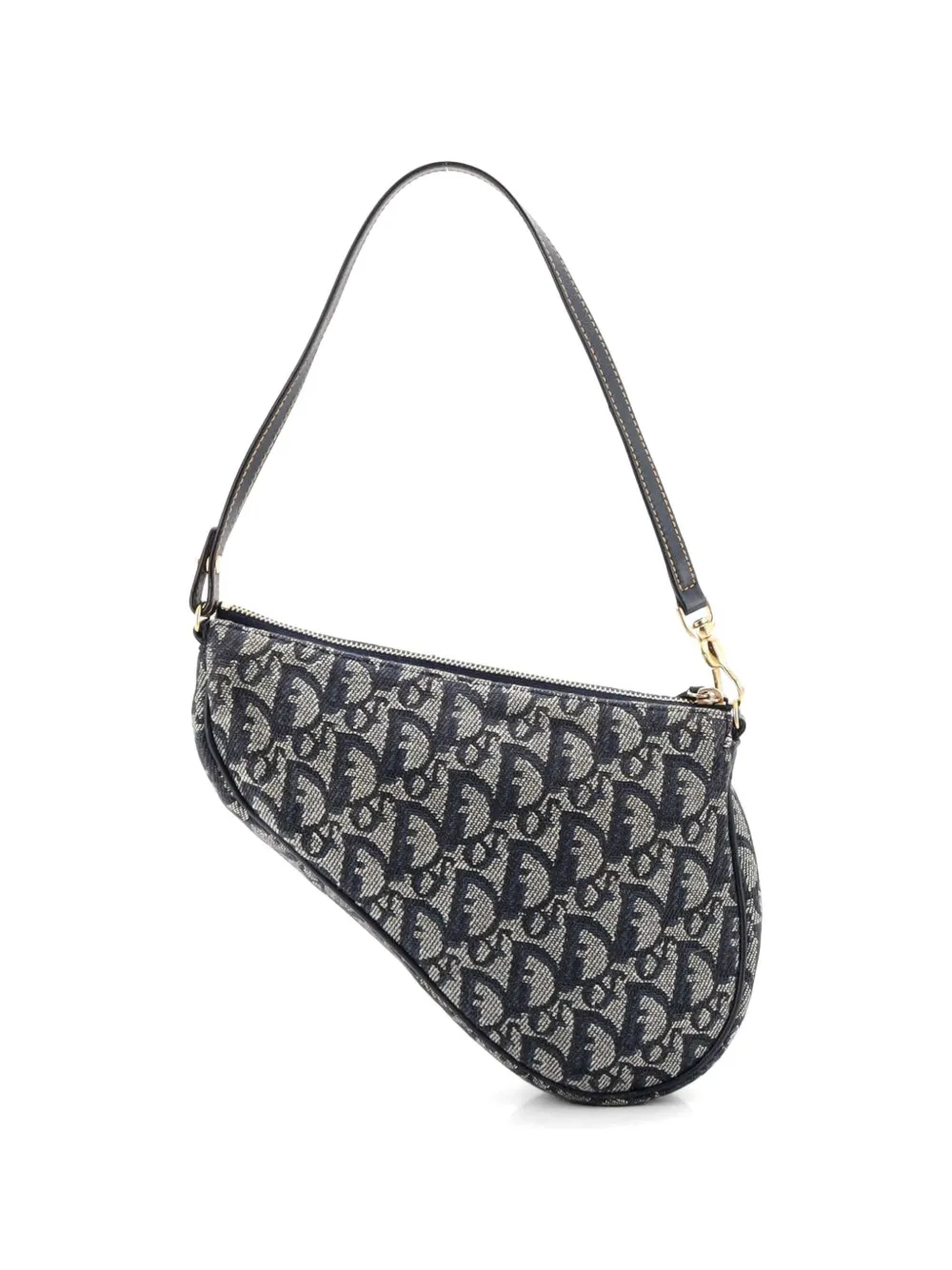 Christian Dior Pre-Owned Mini Vintage Saddle Bag Diorissimo Canvas-Clutch - Blau