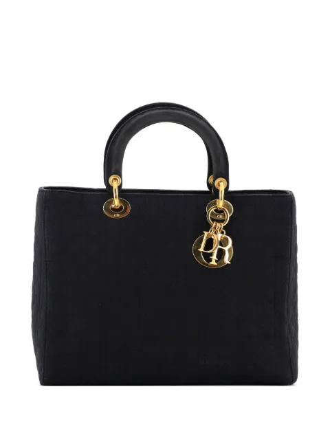 Christian Dior Pre-Owned grand sac cabas Lady Dior Vintage en nylon matelassé Cannage