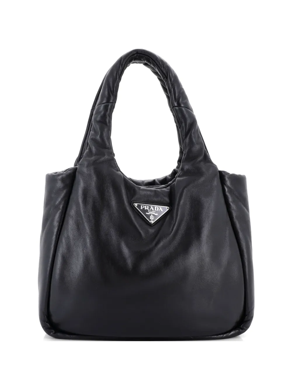 Prada Pre-Owned Padded Soft Leather Medium tote bag - Black