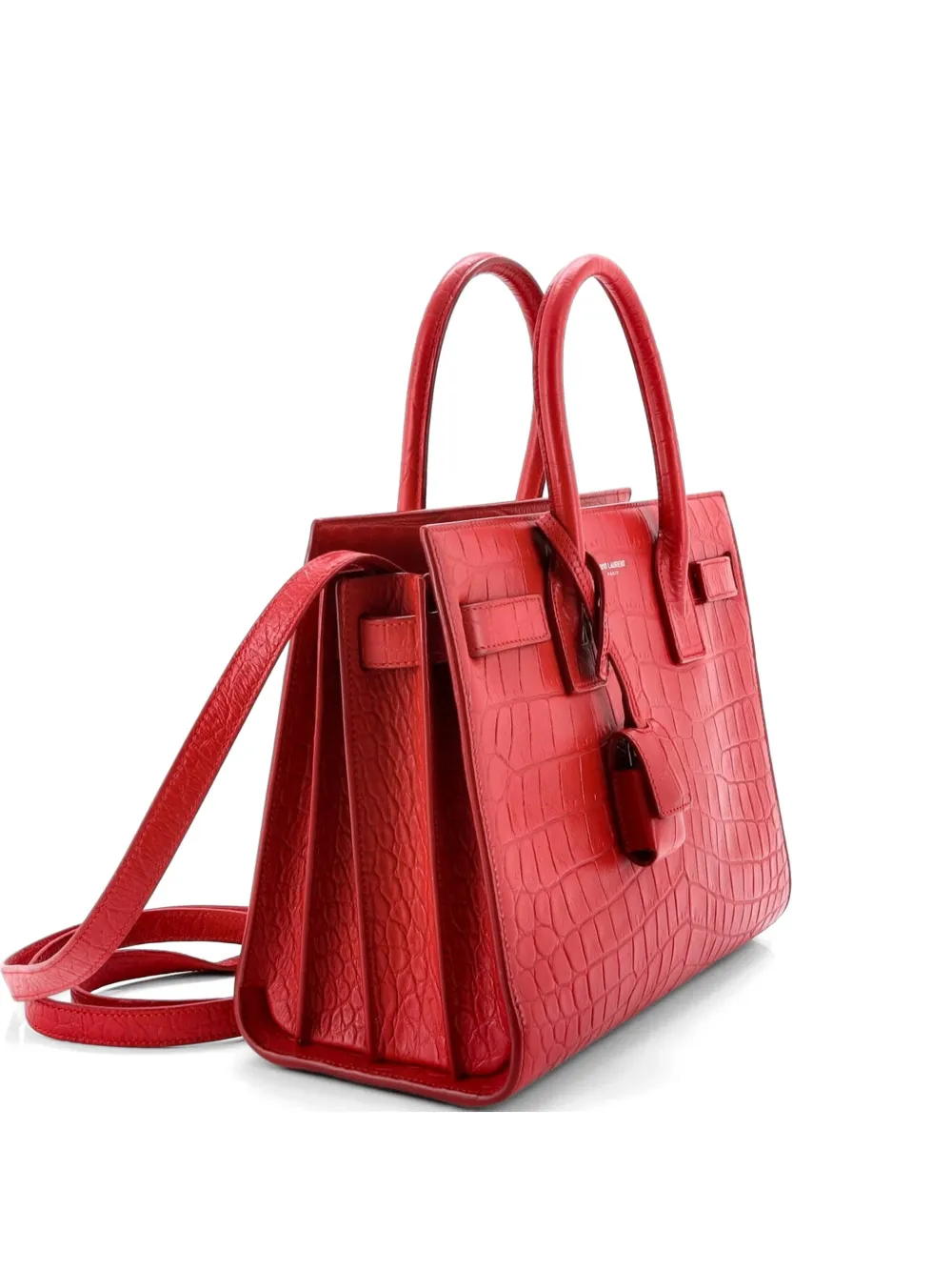 Saint Laurent Pre-Owned Sac de Jour NM Bag Crocodile Embossed Leather Baby tote bag - Rot