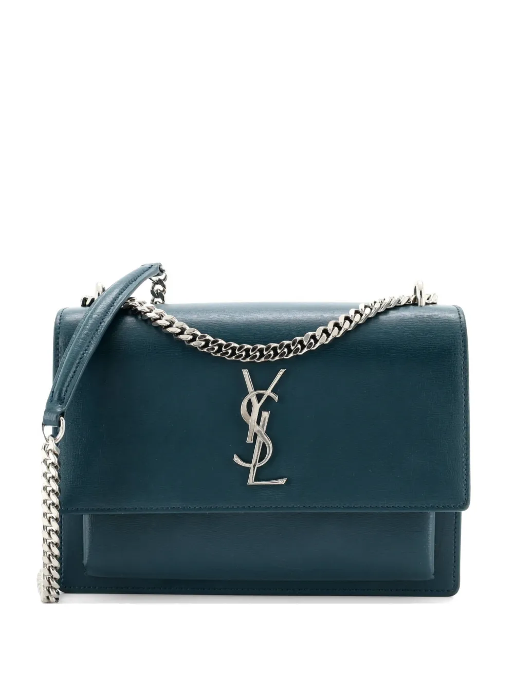 Saint Laurent Pre-Owned Sunset Leather Medium crossbody bag - Grün