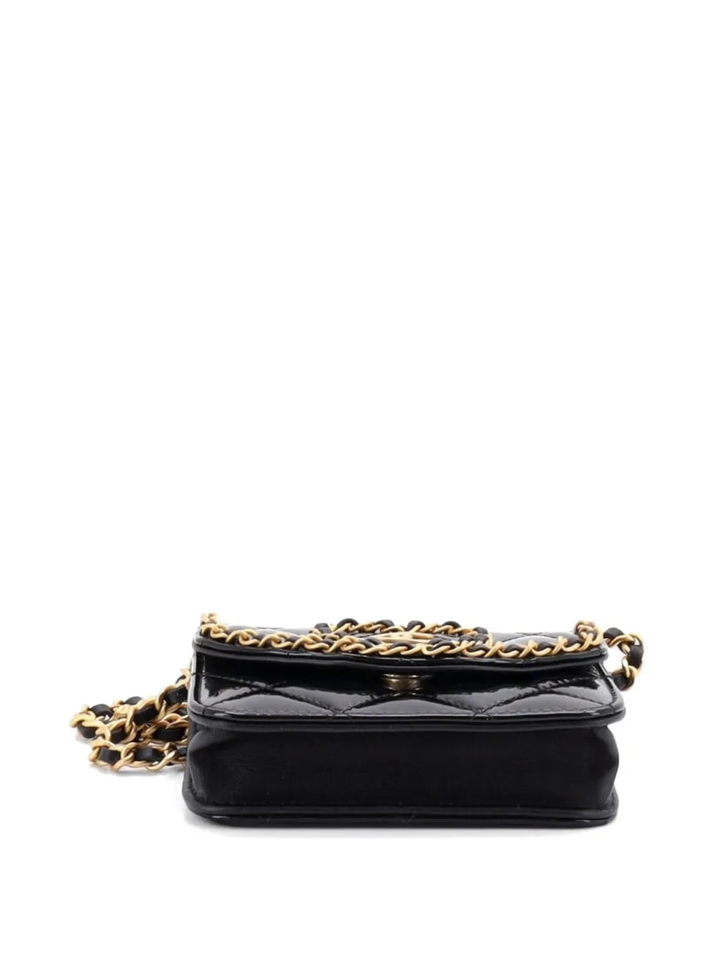 CHANEL Pre-Owned ハート チェーン フラップ マトラッセ エナメル ミニ
