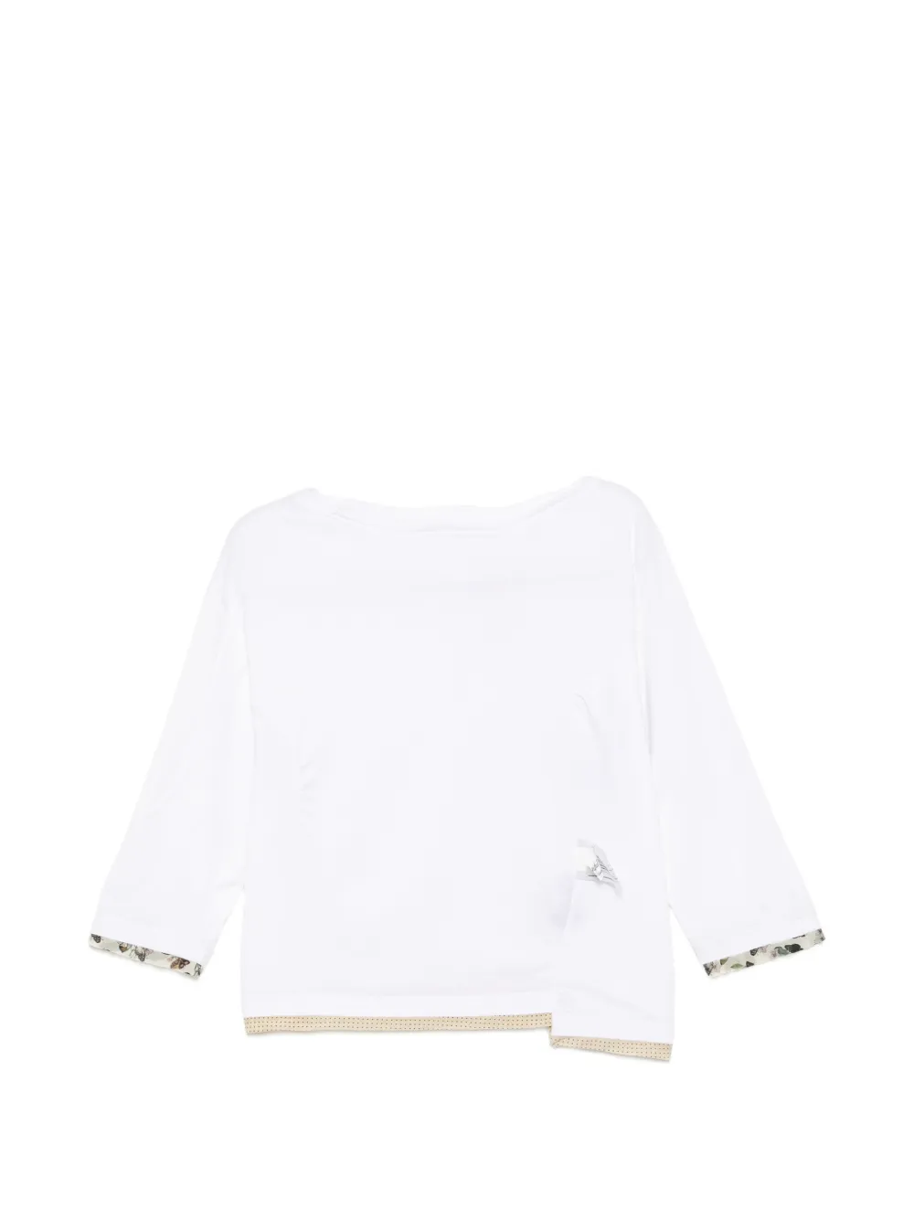 Undercover butterfly-print layered sweater - Bianco
