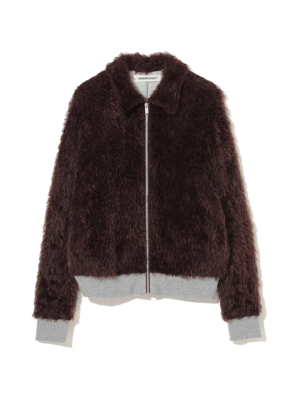 Undercover faux-fur panelled jacket - Brown