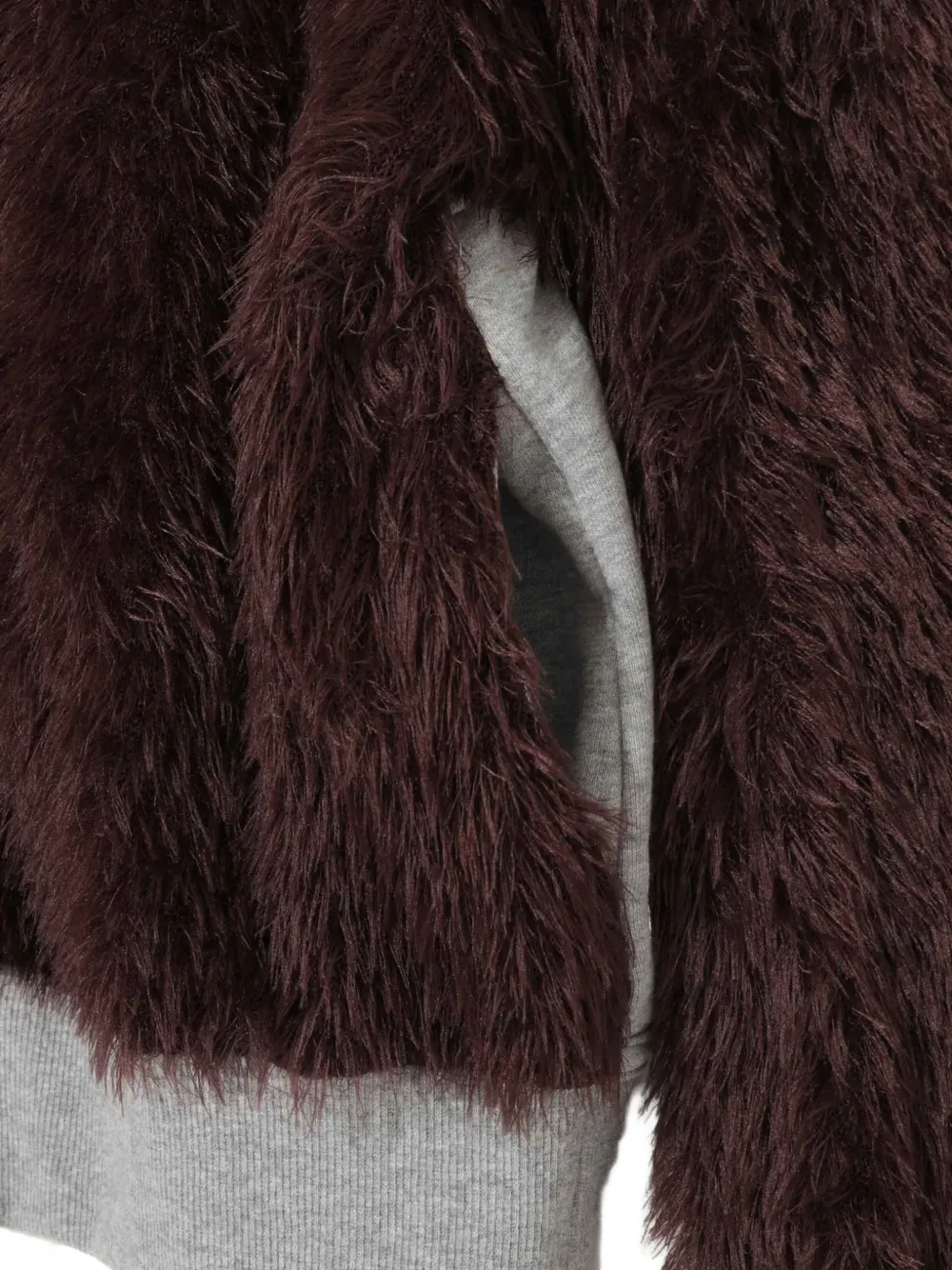 Undercover Jack met vlakken van imitatiebont Bruin