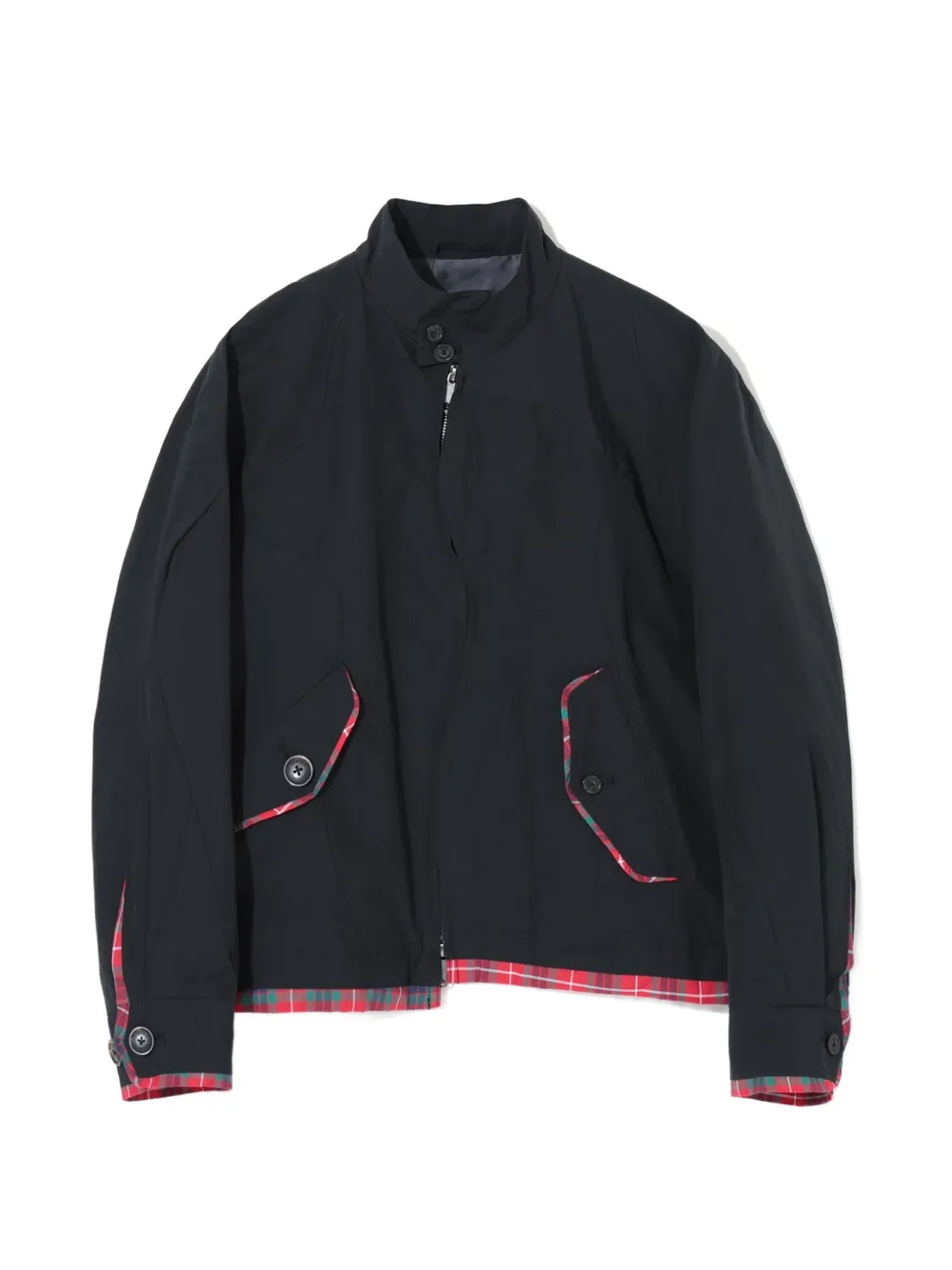 Undercover x Baracuta tartan-trim panelled jacket - Blau