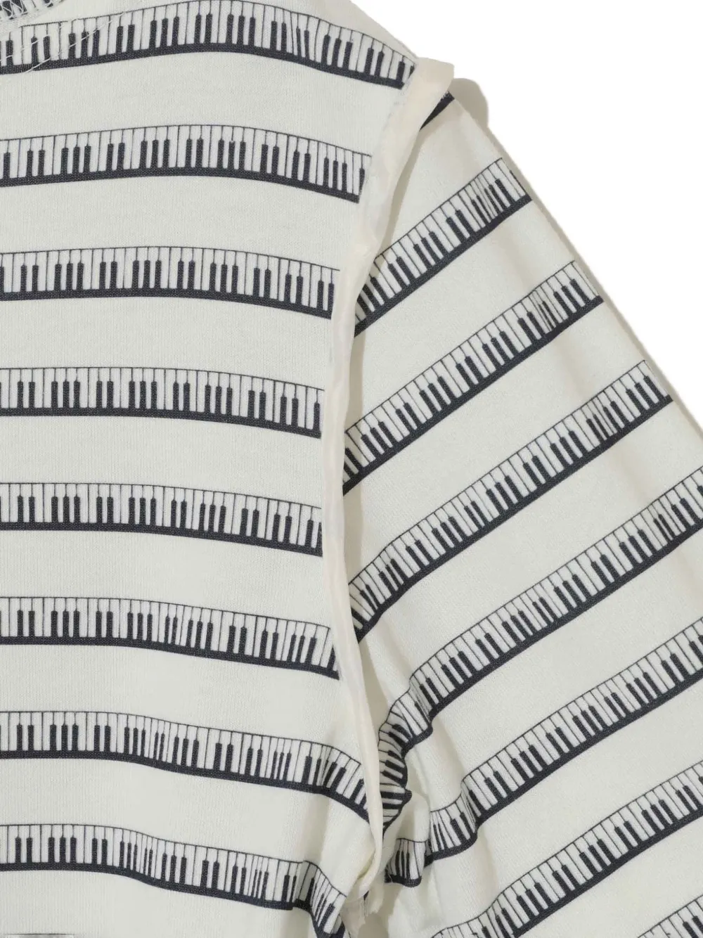 Undercover Top met gedrapeerd vlak en print Beige