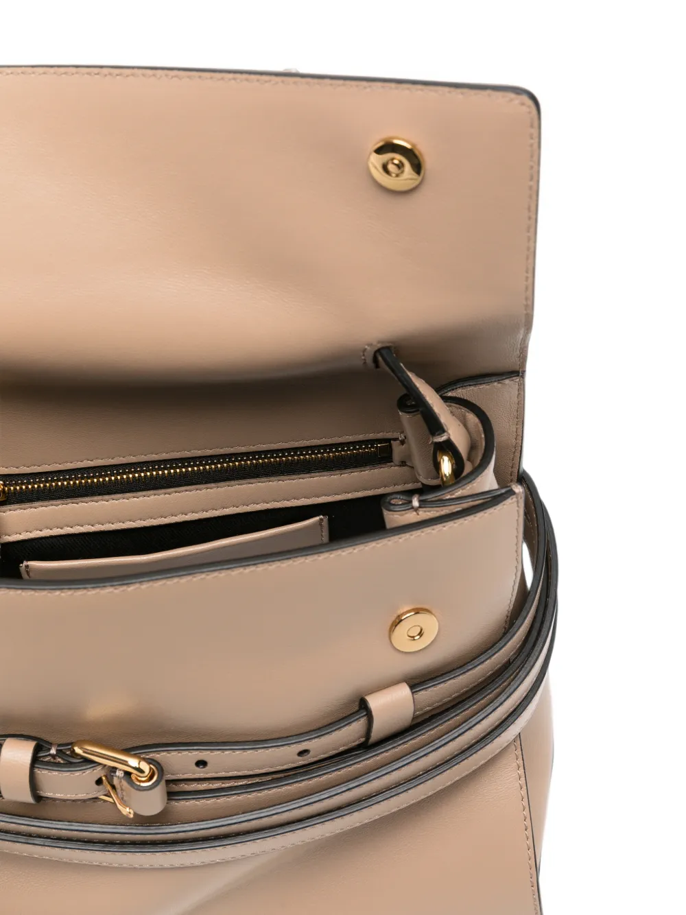 Moschino Leren shopper met riem Beige
