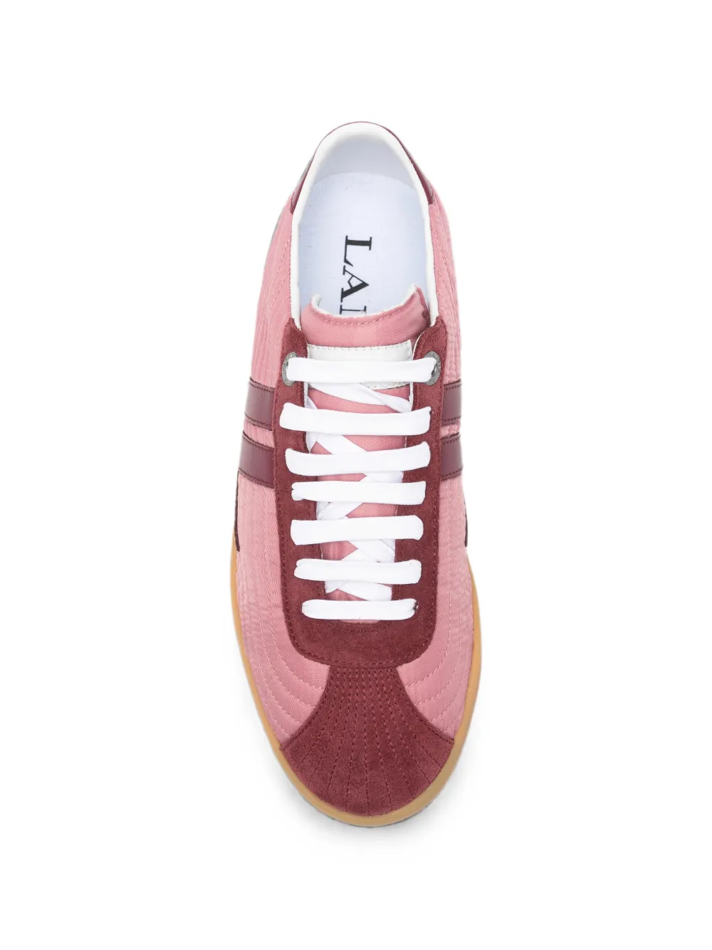 Lanvin quilted logo sneakers Roze