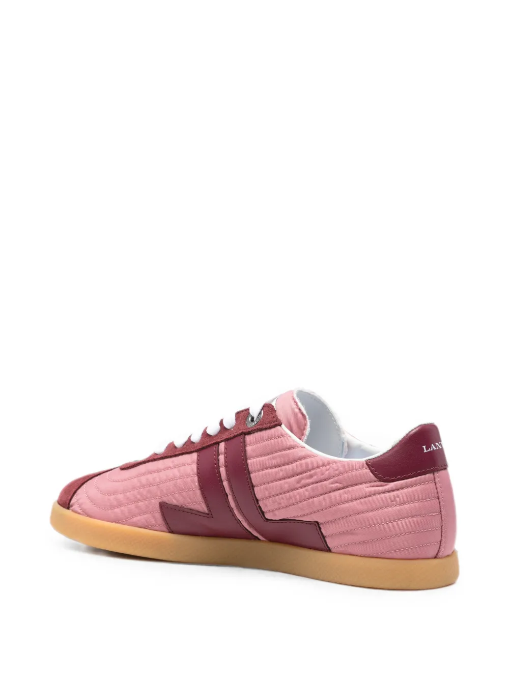 Lanvin quilted logo sneakers Roze