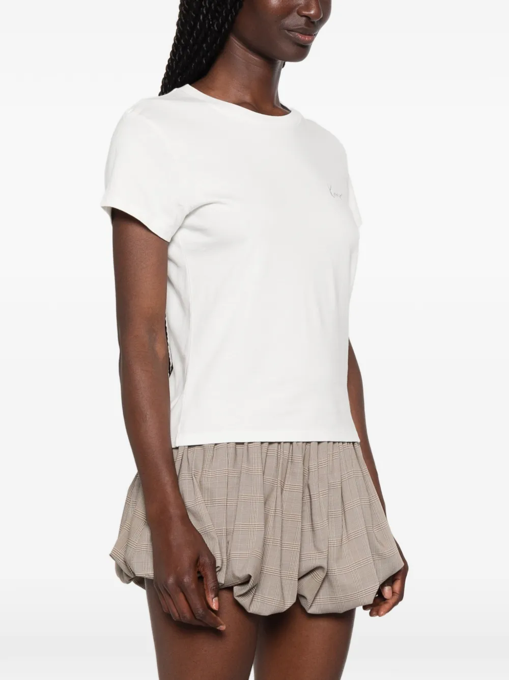 Kenzo Signature katoenen T-shirt met geborduurd logo Wit