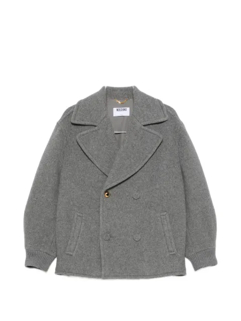 Moschino double-breasted heart-motif wool jacket