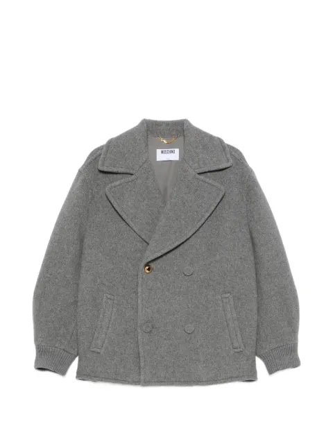 Moschino double-breasted heart-motif wool jacket